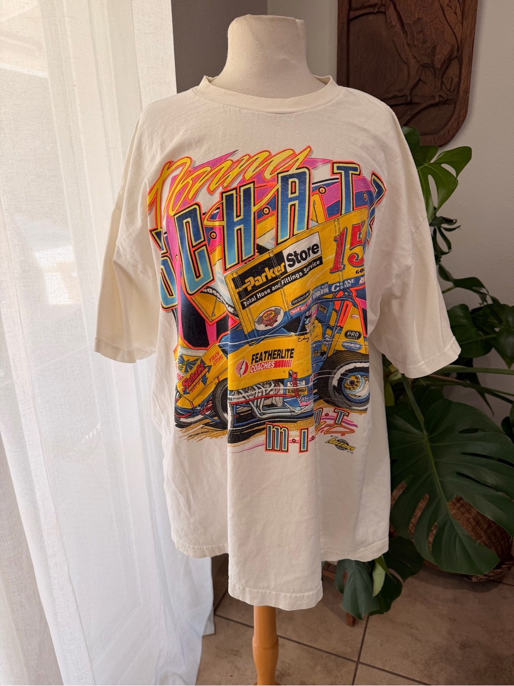 Vintage Danny Schatz Racing T Shirt XXL Sprint Car 2000 Graphic Tee